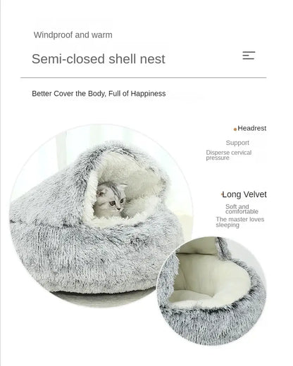 Furry-Hug Nest - Pet Bed