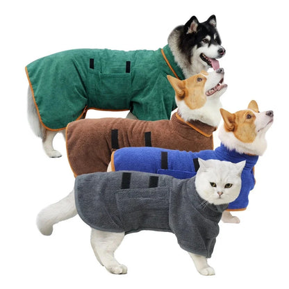 Super Absorbent Dog Bathrobe